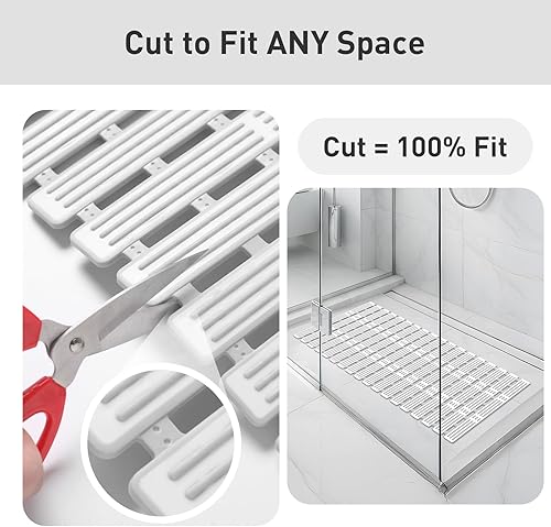 Miniatura 6 de XIYUNTE Tapete de ducha antideslizante para bañera  27 x 16 pulgadas, tapete de ducha antideslizante para ducha interior, tapete de bañera con