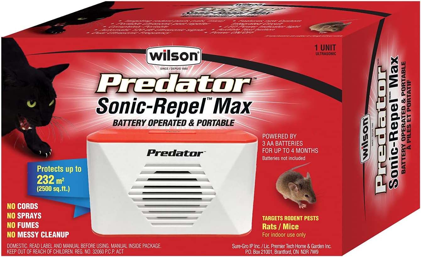 Wilson® Predator® SonicRepel™ Max Battery Mice Repellent Portable