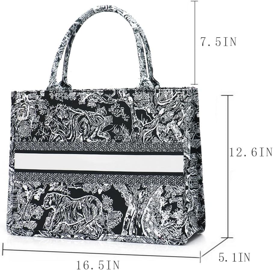 FENGJINRUHUA Fashion Luxury Tote Bag Cotton Linen Handbag Large Capacity Jacquard Retro Exquisite - Image 5