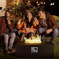 Vista 33 de COSIEST Juego de Mesa de Hoguera de Propano para Exteriores de 2 Piezas con Mesa para Tanque, Mesa de Fuego de 42" Certificada, 50,000 BTU con Base