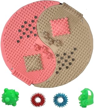 AHCS Acupressure Yin Yang Mat - Powermat With Pyramids and Magnets Energy,Pain Relief & For Total Health Kit