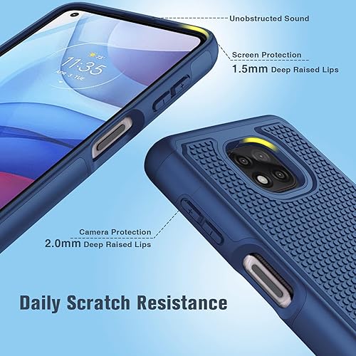 Miniatura 6 de BNIUT Funda para Motorola Moto G Power 2021: funda protectora de doble capa resistente para teléfono celular, a prueba de golpes, con parte trasera
