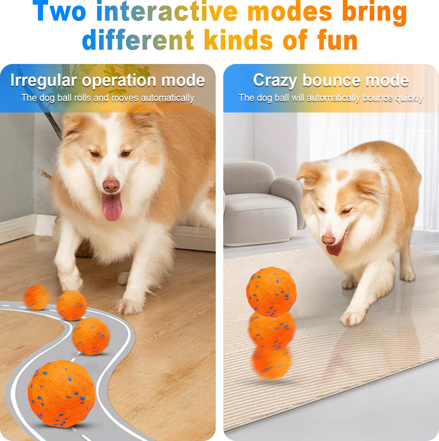 Jouet interactif pour chien, mouvement automatique, jouet à mâcher rebondissant, matériau E-TPU, convient pour les chiens de grande et moyenne taille, utilisé pour soulager l'ennui et