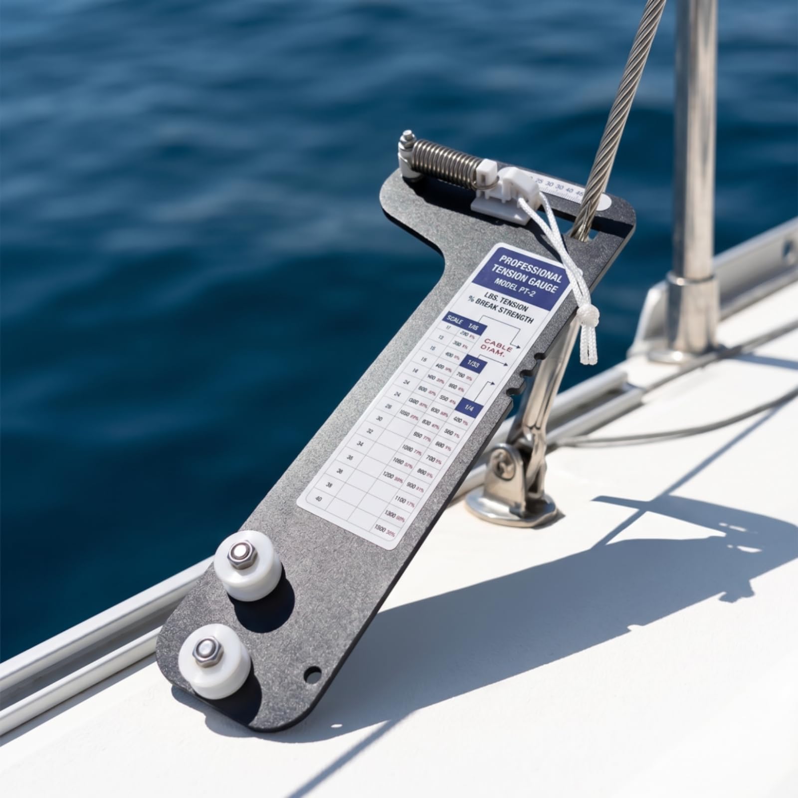 Segelboot-Takelage-Spannungsmesser Kompakt Drahtseil-Spannungsmesser Hochpräzise Drahtseil-Spannungsmessgerät für Segler