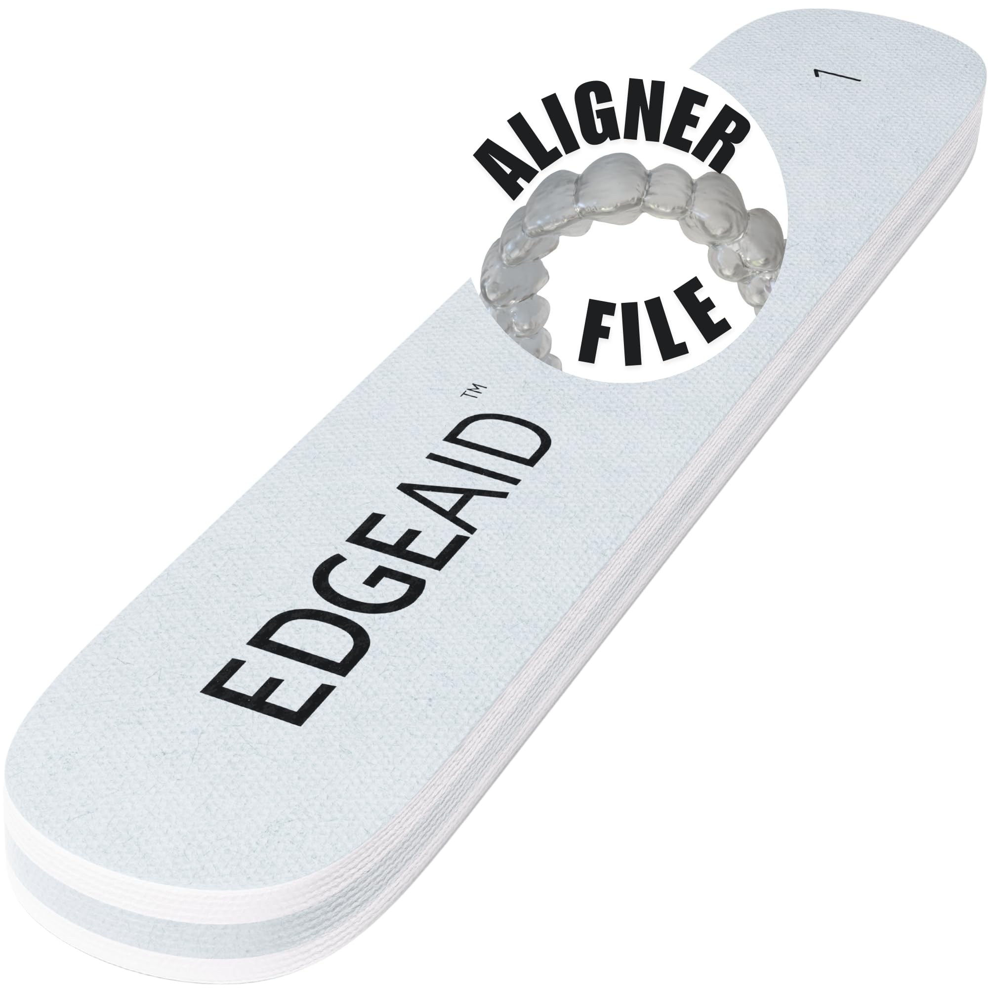 Niveus EdgeAid Clear Aligner Polishing File - Dental Aligner Polisher, Emery Board for Clear Aligners, Aligner Tool for Rough Edges, Prevent & Relieve Orthodontic Discomfort & Mouth Pain