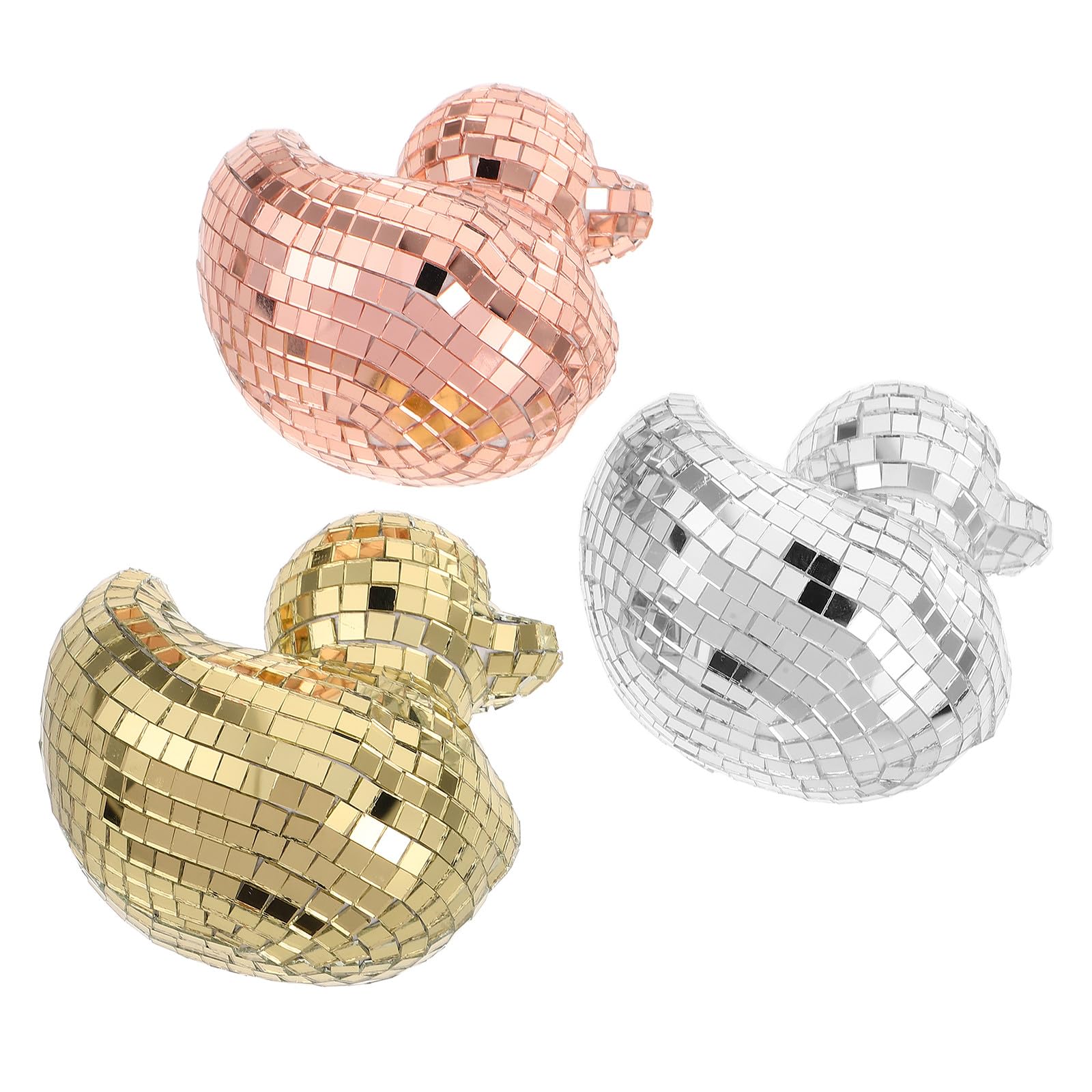 Canards disco miroir figurines décoratives compactes intérieur moderne
