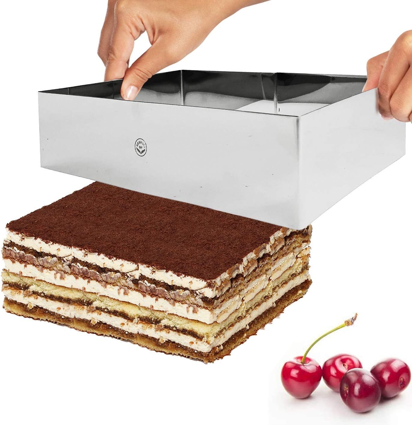 NEWLINE NY Stainless Steel Cake Mousse Ring Molding Forming (Rectangular Cake Pastry Rings)
