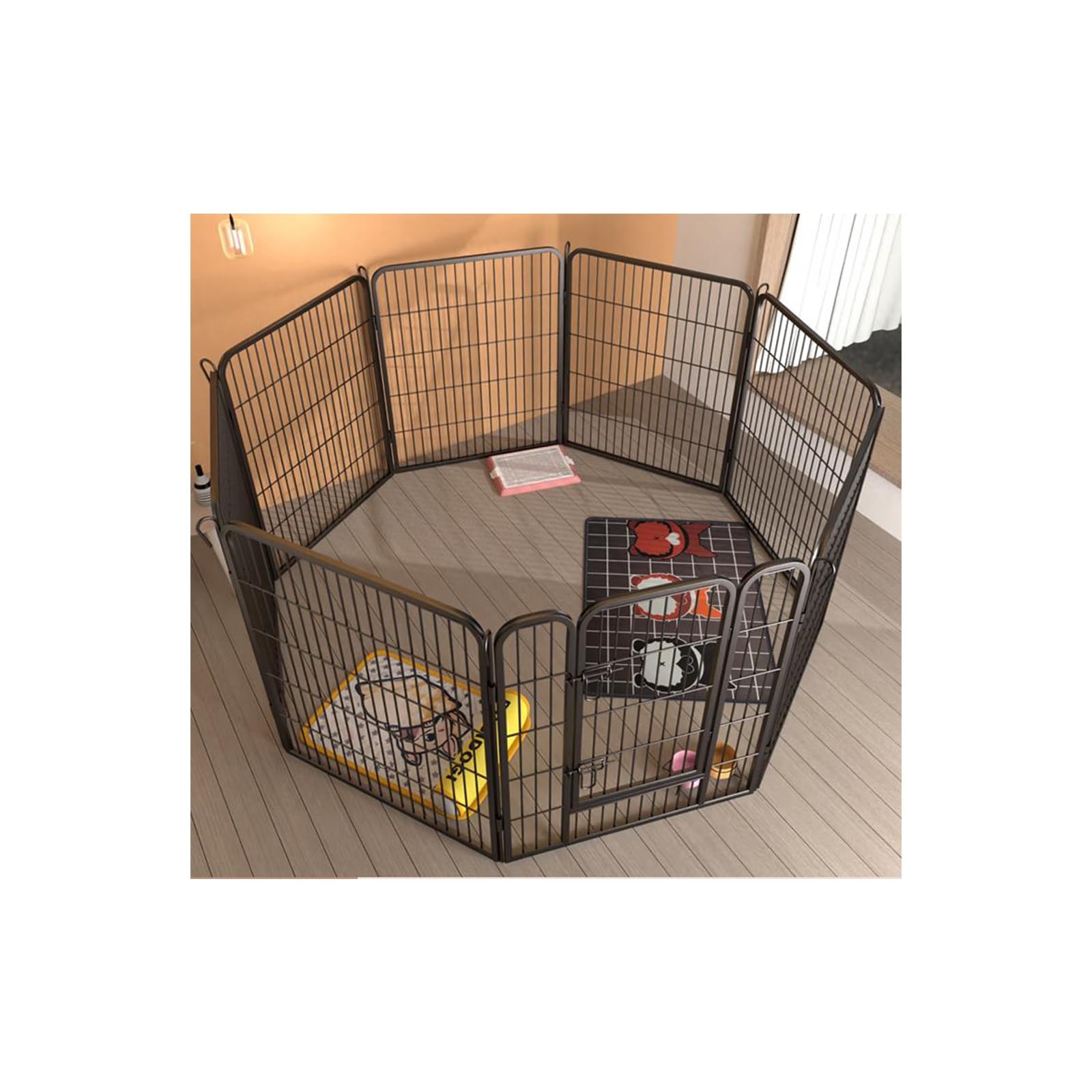 Recinto Per Piccoli Animali Box Per Cani Recinto Per Animali Domestici Con Porta Recinto Per Animali Gabbia Per Piccoli Animali Ampliabili Recinto Per Cani Da Interno(8-pack,80*100cm/31.5*39.