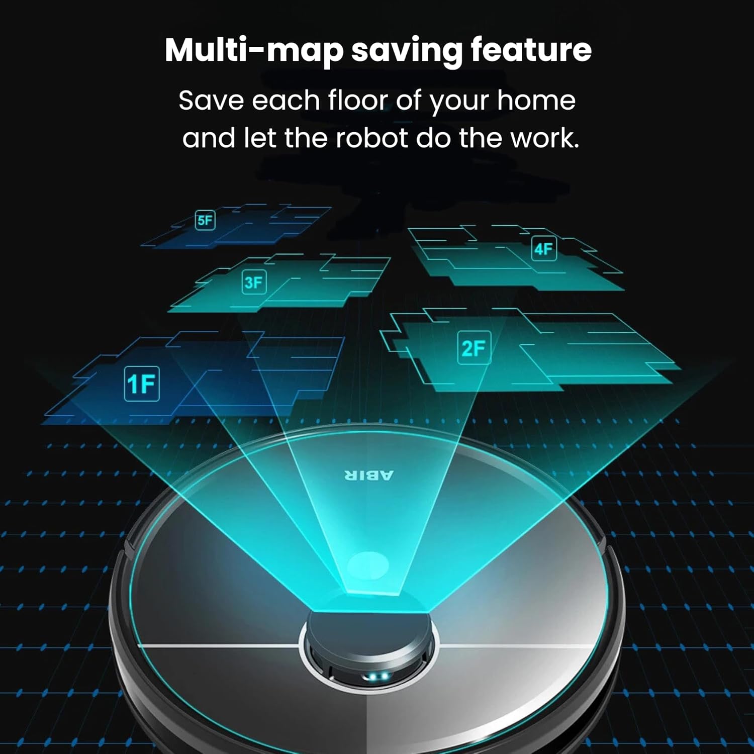 ABIR R30 robot vacuum with multi-map saving feature for different floors