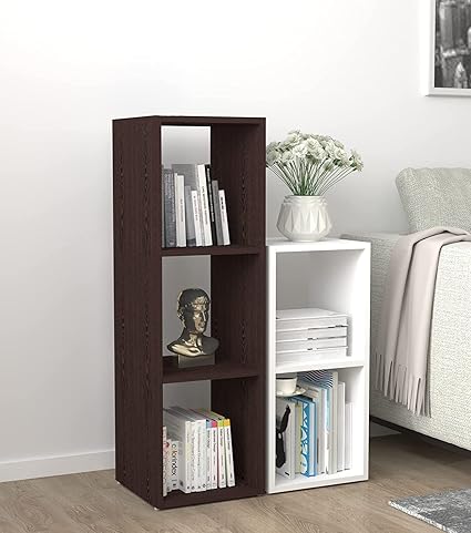 Redwud Crist Engineered Wood Bedside Table (Finish Color - Wenge/White, DIY(Do-It-Yourself))