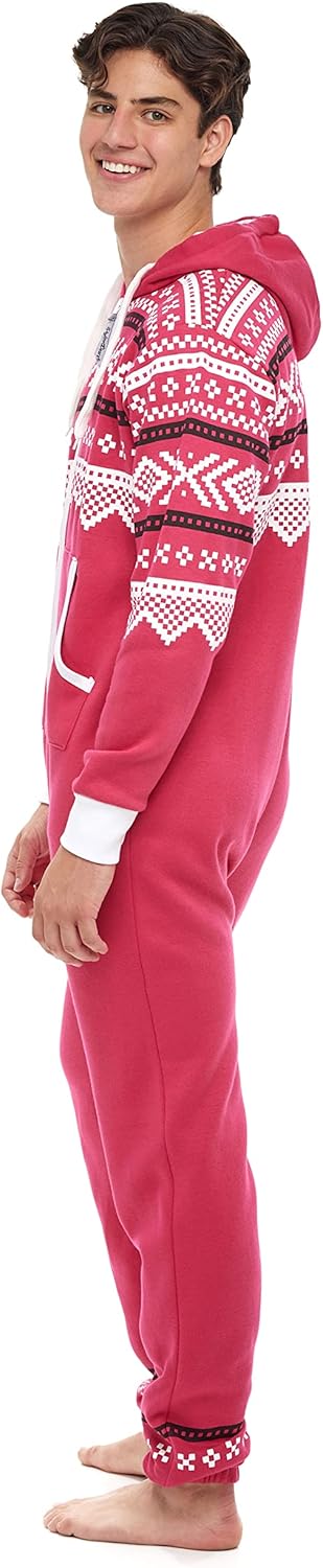 Skylinewears Adult Onesie One-Piece Pajama Jumpsuits Long Sleeve Playsuit with Hood, Non Footed Pajama for Men & Women - Image 4