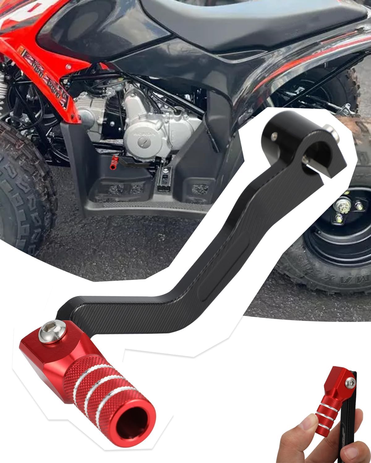 ATV Gear Shifter Lever Shift Pedal for Sportr.ax TRX90 2006, TRX90EX 2007-2008, TRX90X 2009/2015-2025 Quad Bike Four-Wheeler, RED