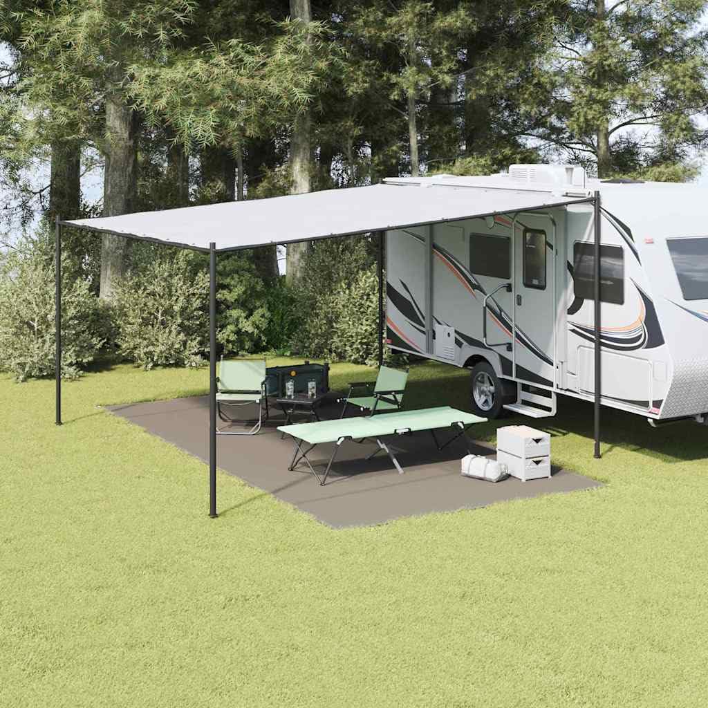 vidaXL Dywan pod namiot Jasnoszary 600 × 300 cm Polietylen | Lekka i łatwa do zabrania, Wytrzymały poliester, który naprawdę długo trzyma, Elegancki wygląd, który nie odbija światła