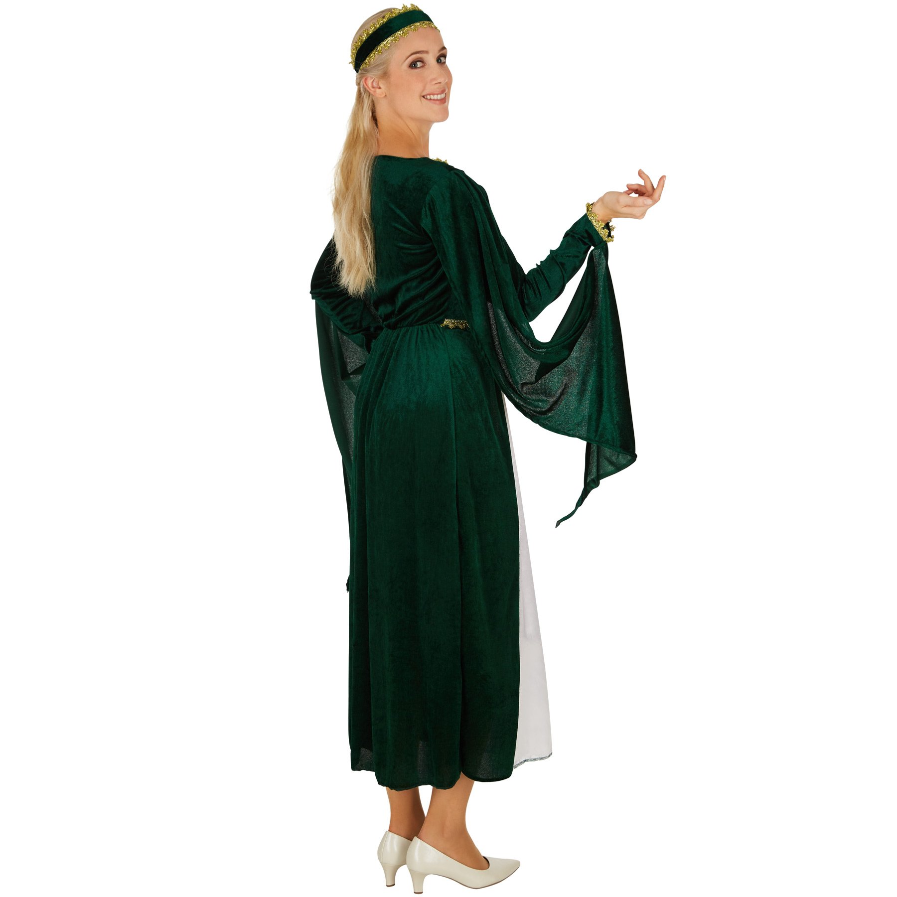 Dressforfun Costume Principessa Del Castello Per Donna, Abito Lungo In Velluto E Chiffon Con Ornamento Per Capo