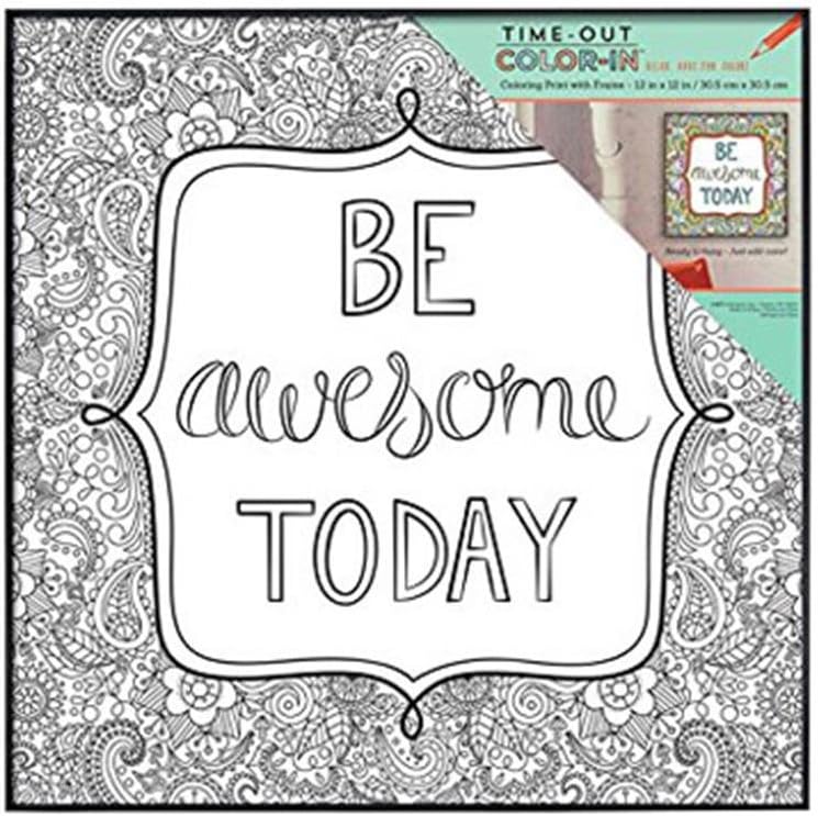 Darice 10010206 Be Awesome Today Frame Coloring Page