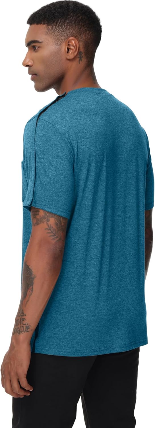 Unisex Post Shoulder Surgery Shirts After Rotator Cuff Surgery Shirt Snap Tearaway Shirts Chemo Port Adaptive Clothing - Image 3