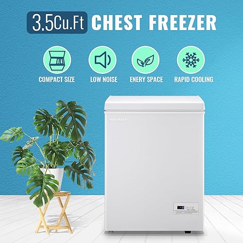 Miniatura 2 de Congelador de pecho pequeño mini congelador profundo superior puerta abierta con control electrónico Congelador compacto para hogares, garajes,