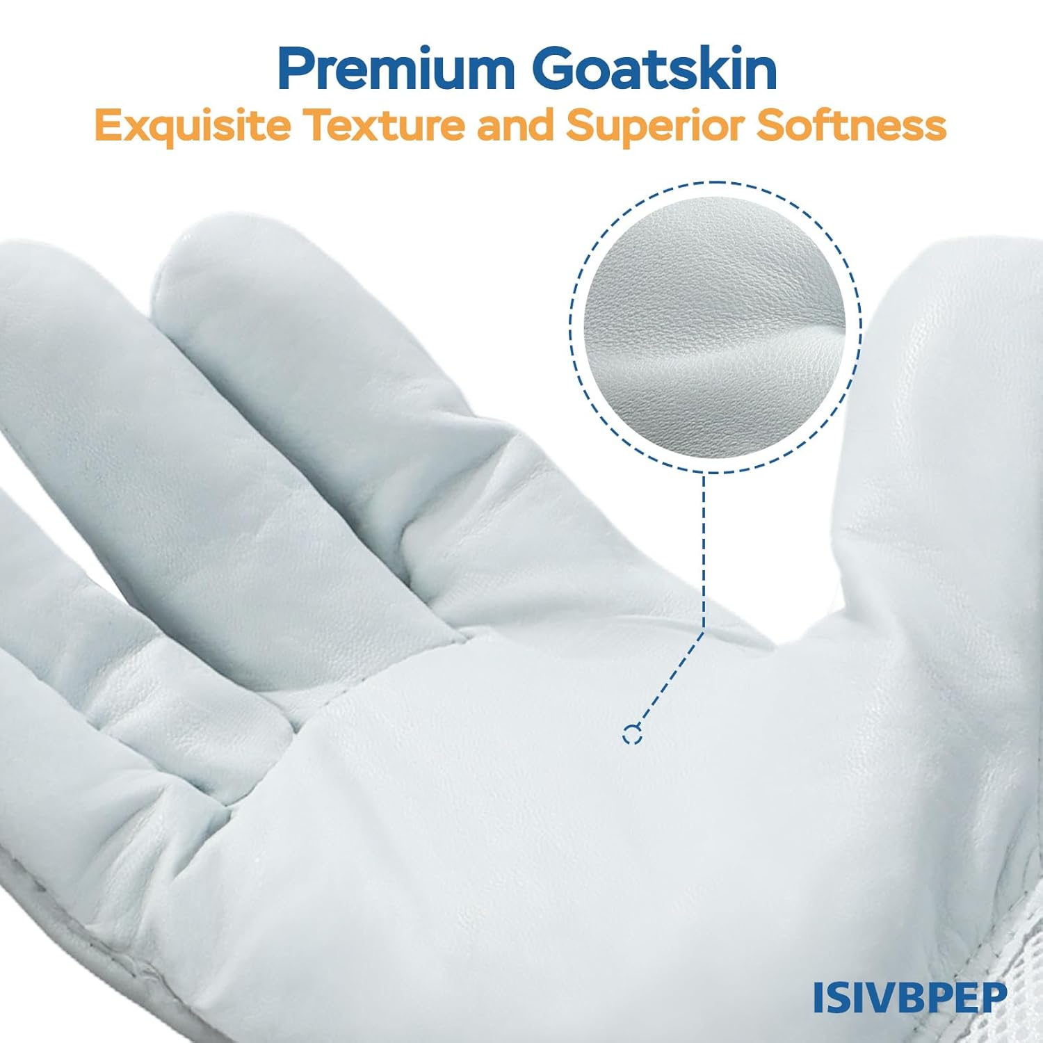 Ventilated Beekeeping Gloves, Bee Gloves for Men Women, Goatskin Beekeeper Glove with Ventilated Sleeves & Elastic Cuffs M - Image 2