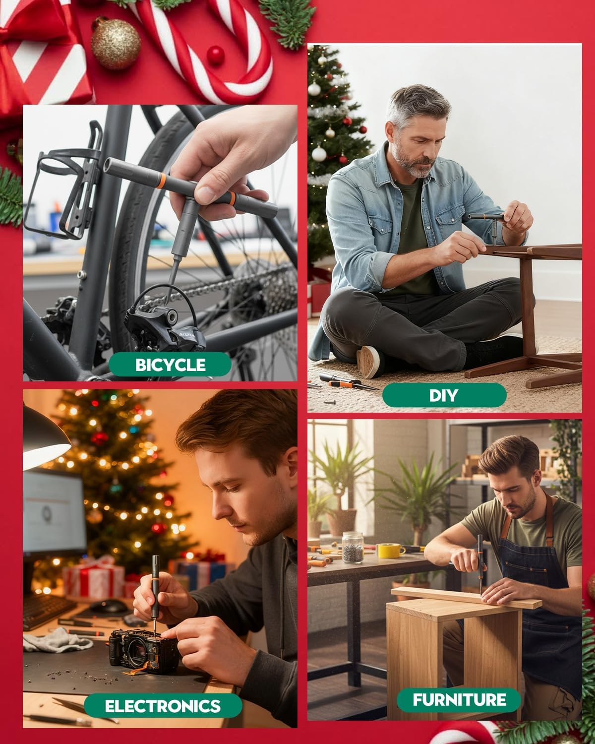 Saker 42-in-1 Magnetic Screwdriver Set for Christmas Gifts, Screwdriver Kit with T Handle & Storage Case, Holiday Gifts for Men, DIY, Furniture, Computer, and Bicycle Repair, Orange