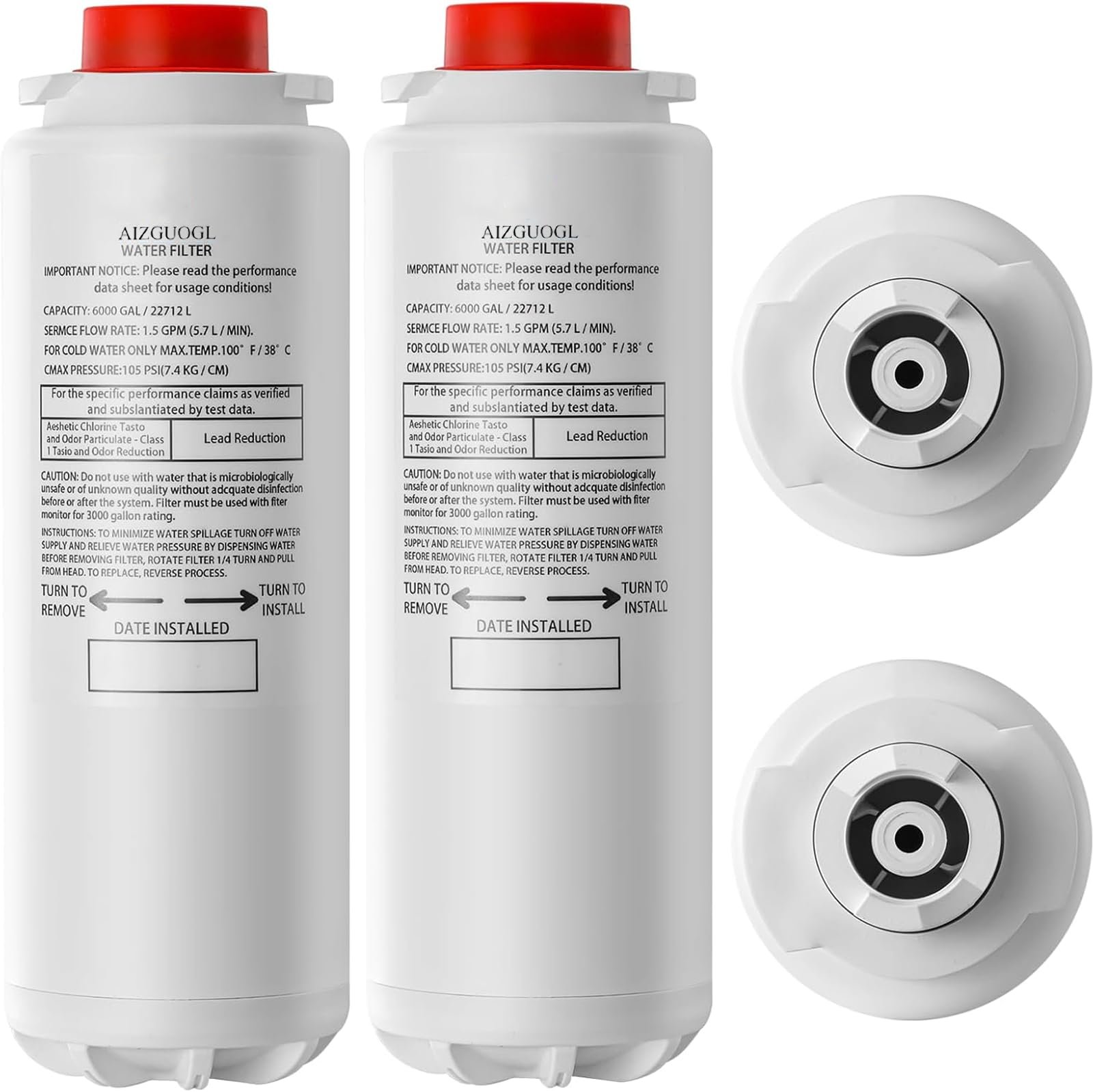 51600C Filter, Replace for Elkay Water Filter 51600C, Compatible with Ezh2o Filter Replacement Bottle Filling Station, High Capacity Filter 51600C 6000 Gal, No Chip (Small，2)