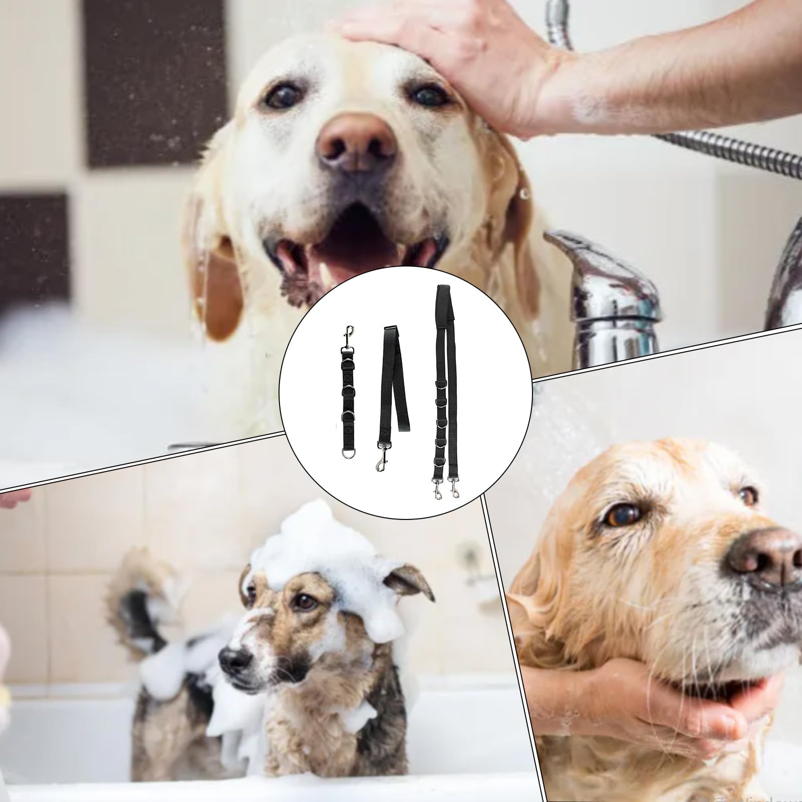 Paquet De 3 Sangles De Table De Toilettage Pour Animaux | Laisse À Boucle D'extension En Nylon | Sangle De Bras De Toilettage Pour Chien Et Chat, Accessoire De Table De Marié Sécurisé Et Réglable Pour