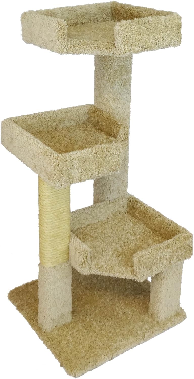 Amazon Com New Cat Condos 110111 Cat Tree Beige 45 Inch Pack Of 1 Pet Supplies
