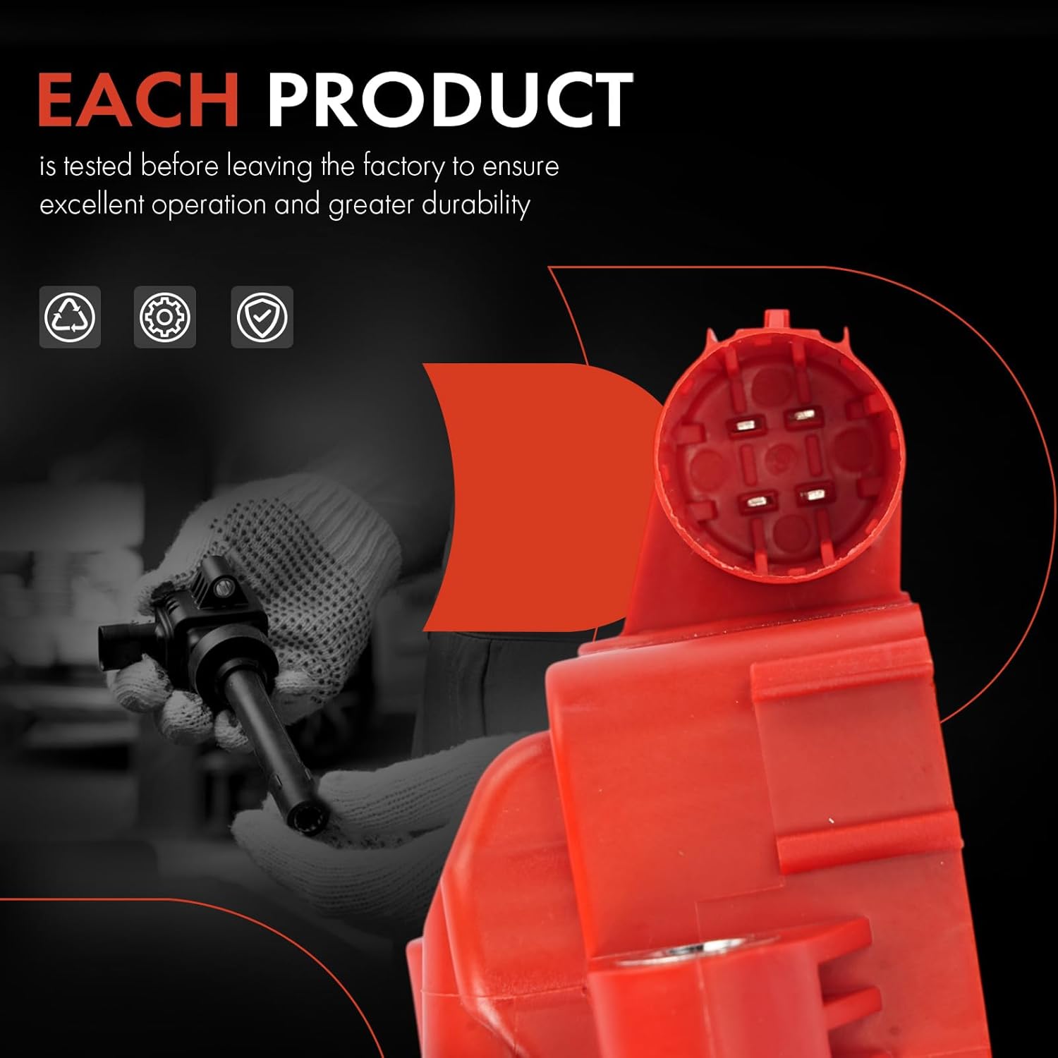 A-Premium (Red) Engine Ignition Coil Pack Compatible with Mercedes-Benz C300, C350, E300, E350, E400, E550, GLK350, GLE550, GL450, S550, S600, SL550, SLK350, R350, E63 GLE63 GL63 S63 GLS63 CLS63 AMG