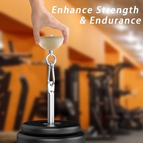 Miniatura 5 de Bolas de agarre de madera para pull-ups - 2 en 1 diseño de parte superior plana y media esfera - Entrenador de fuerza de antebrazo de madera de haya