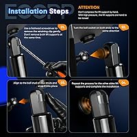 Vista 6 de ECCPP - Juego de 2 amortiguadores de gas para campana delantera para Pontiac GTO 2004 – 2006, compatible con Pontiac GTO Strut 2004 – 2006