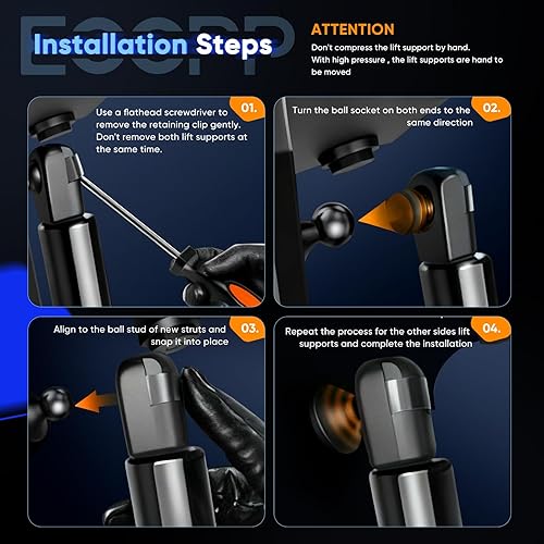 Miniatura 7 de ECCPP Soporte de elevación para capó de repuesto para BMW 323i para BMW 328i para BMW 328i xDrive para BMW 328xi para BMW 330i para BMW 335d para