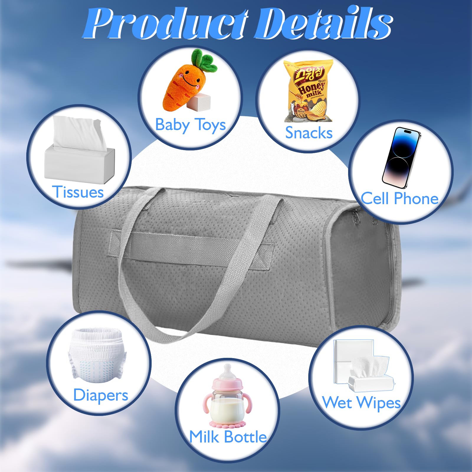 Gonggi Airplane Seat Extender for Little Passenger Travel Seat Extendtion Bed - Image 3