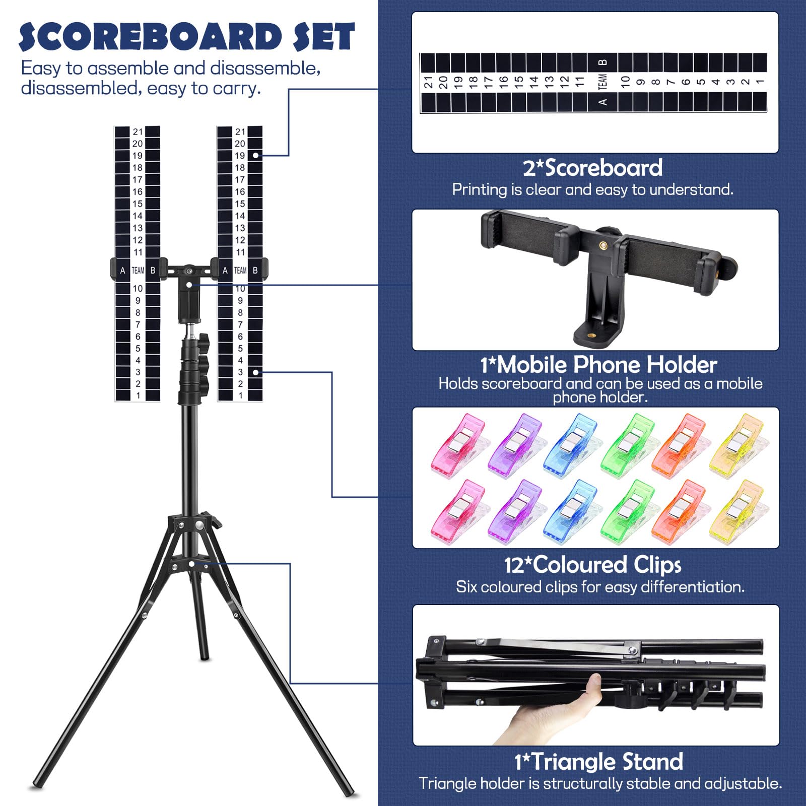 Queension Score Keeper Per Giochi Di Cornhole - Accessorio Per Segnapunti Da Esterno