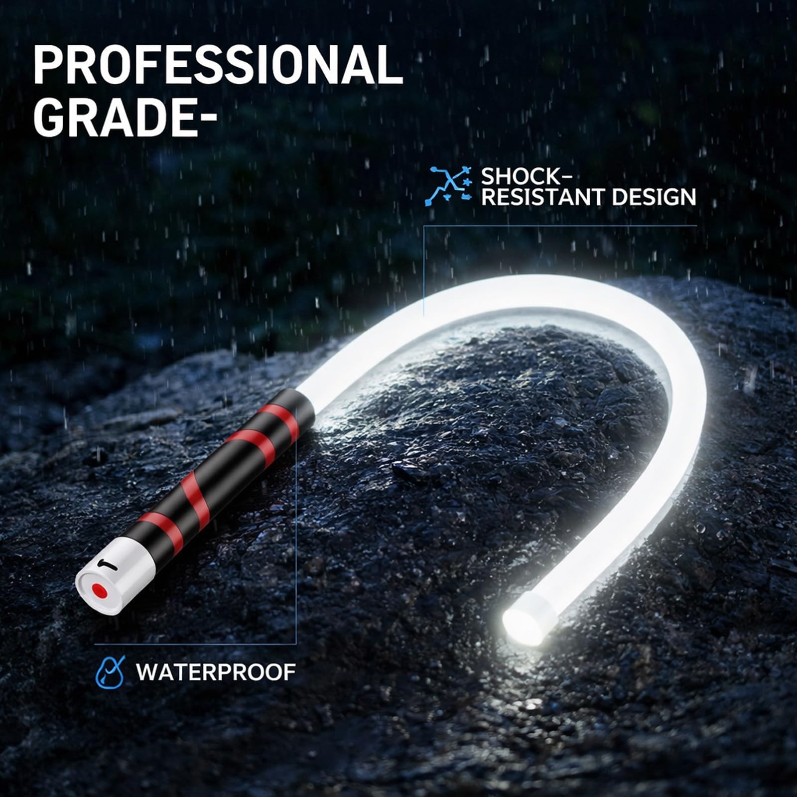 2 PCS Flexible LED Wand Torcia di ispezione ricaricabile a mani libere con 3 livelli luminosità flessibile per spazi ristretti Luce robusta riparazioni automobilistiche e progetti fai-da-te