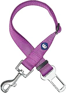 Dog Seatbelt for Car - Heavy Duty, Adjustable Fit, Violet, 16.5-25.5 Inch, Medium Dogs, Classic, Durable, Car Seatbelt Restraint