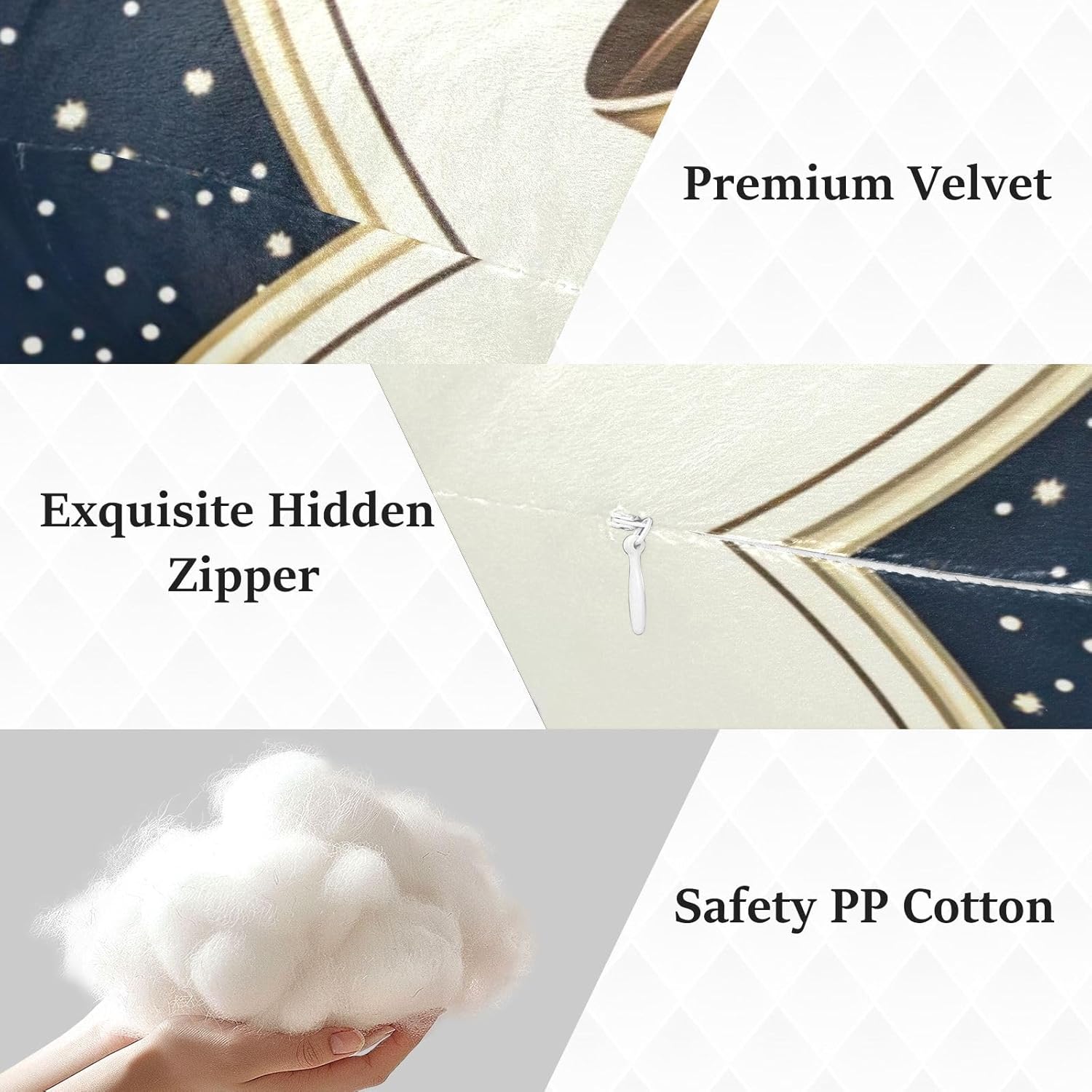 Jingling Bell Human-Shaped Pillow Soft Body Pillows Washable Velvet Pillows for Anxiety Relief Sleeping Cuddling & Support