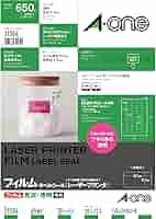 Aさん専用 Amazon | エーワン ラベルシール レーザー 光沢フィルム 透明 65