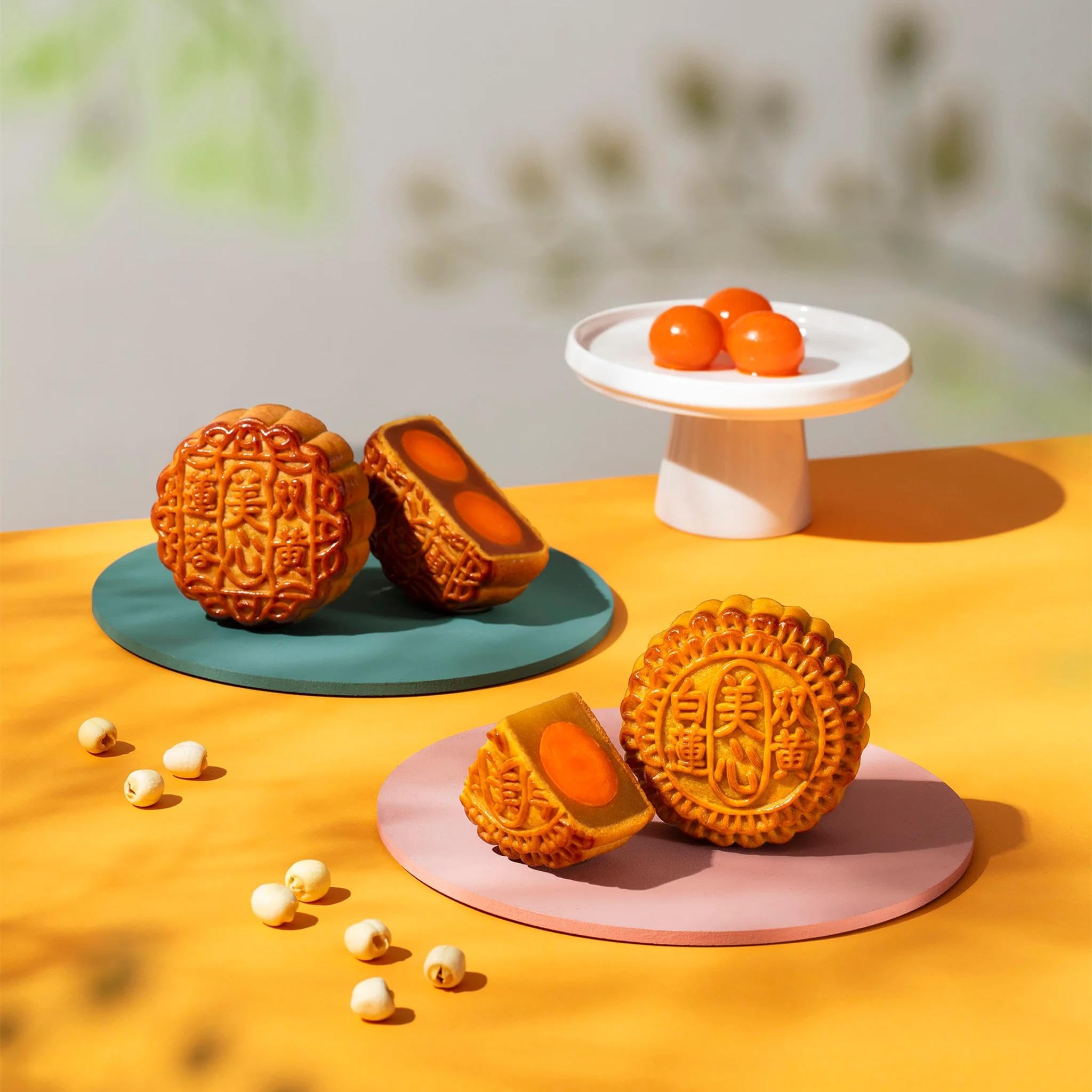 Amazon | 【美心】 双黄白蓮蓉月餅 蓮の実白あん＆ダブル塩漬け卵黄