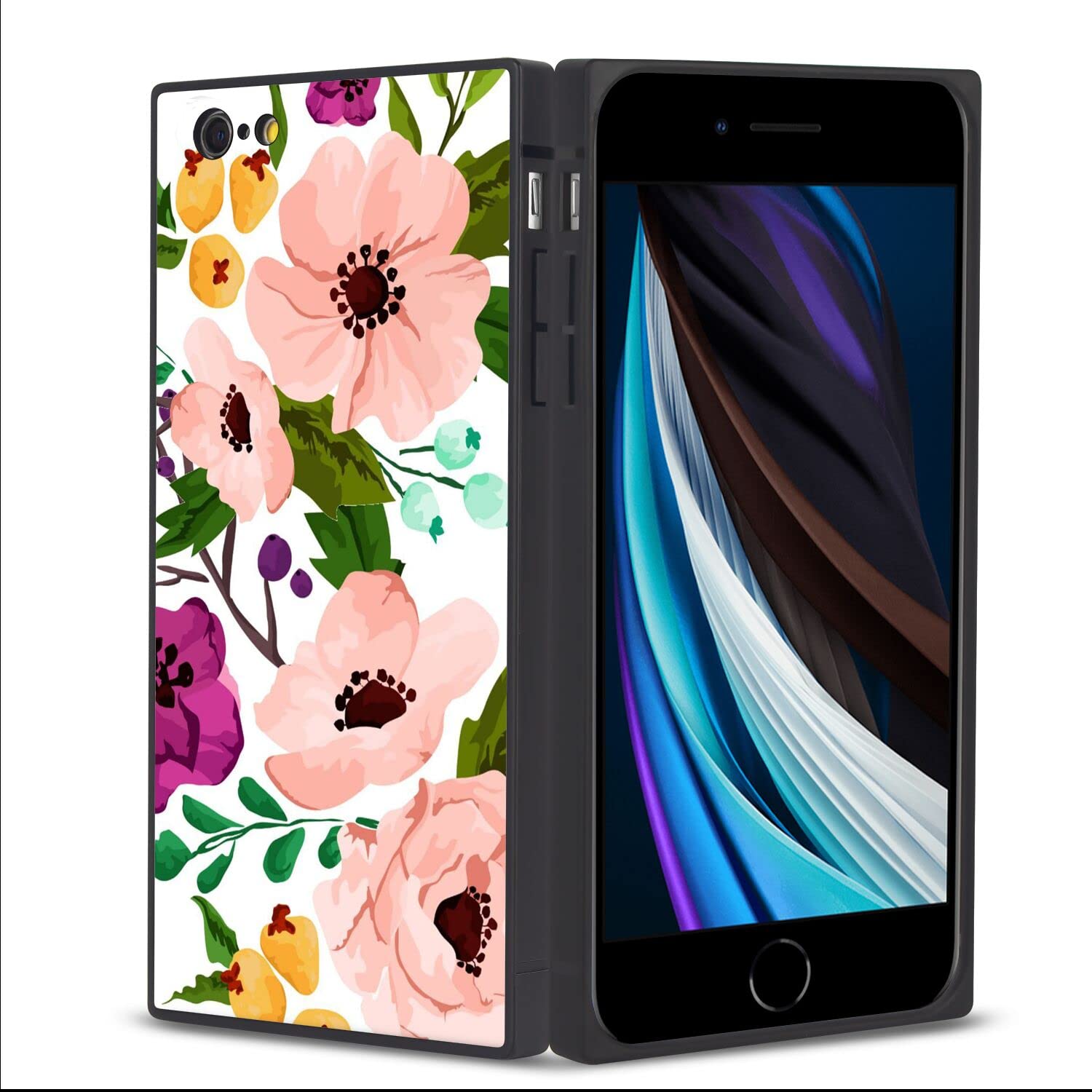 Fancy Floral Full Body Protective Case for iPhone 7/8/SE2