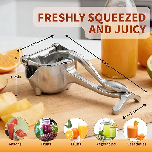 Miniatura 5 de Exprimidor manual de cítricos - Exprimidor de limón para naranjas, limas y granadas - Extracción rápida y fácil de jugo