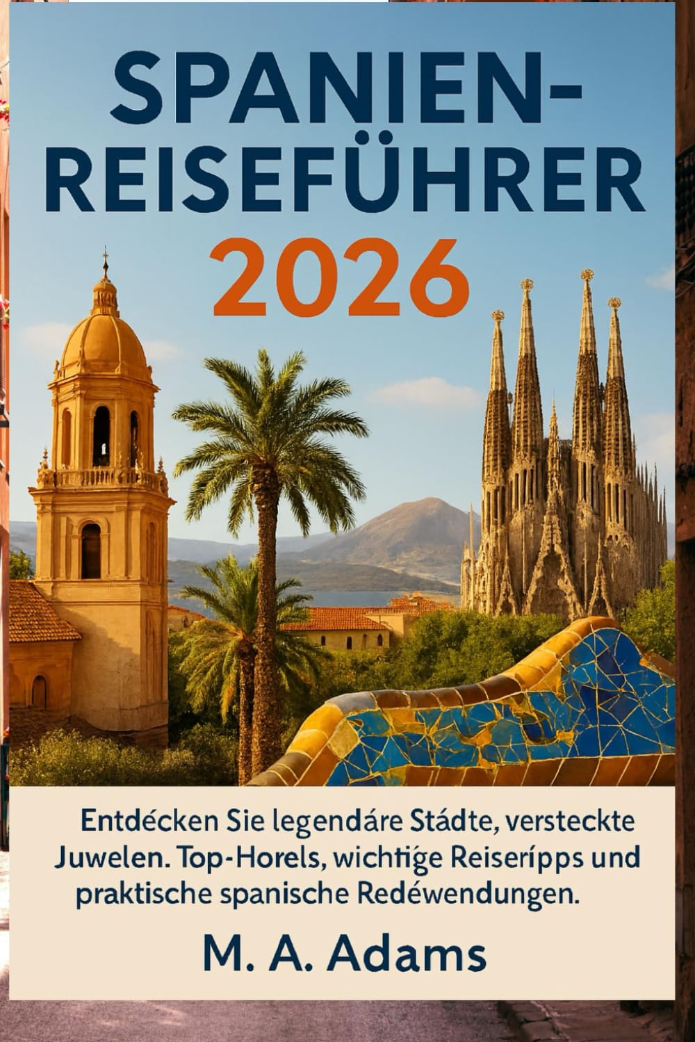 Spanien-Reiseführer 2026 (Vollfarbig): Entdecken Sie legendäre Städte, versteckte Juwelen, Top-Hotels, wichtige Reisetipps und praktische spanische Redewendungen.