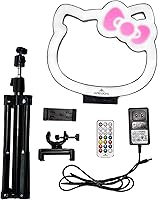 Vista 2 de Impressions Vanity Hello Kitty - Anillo de luz RGB de 10 pulgadas con soporte y soporte para teléfono, luces LED para selfies con modos