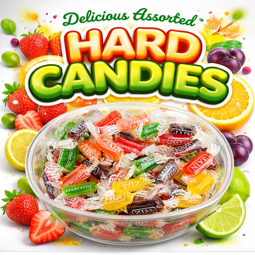Assorted Fruit Flavoured Hard Candy Mix, 5 Flavours, Individually