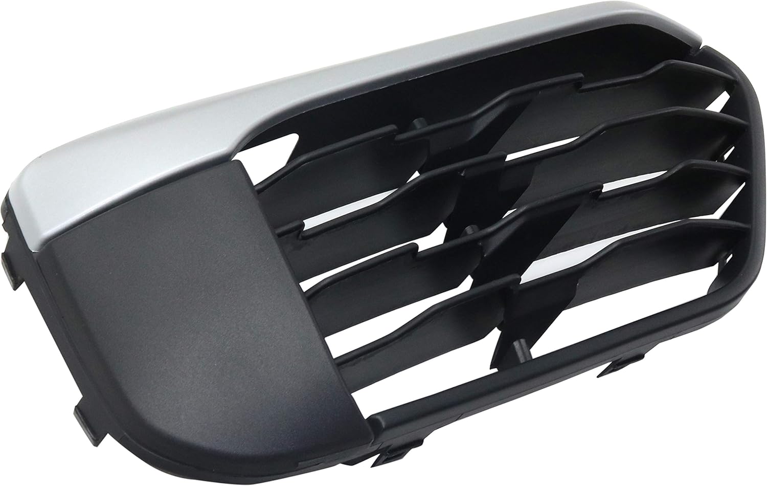 Garage-Pro Front Bumper Grille Compatible with BMW X1 2016-2018 Passenger Side Outer Textured Black with Chrome Molding