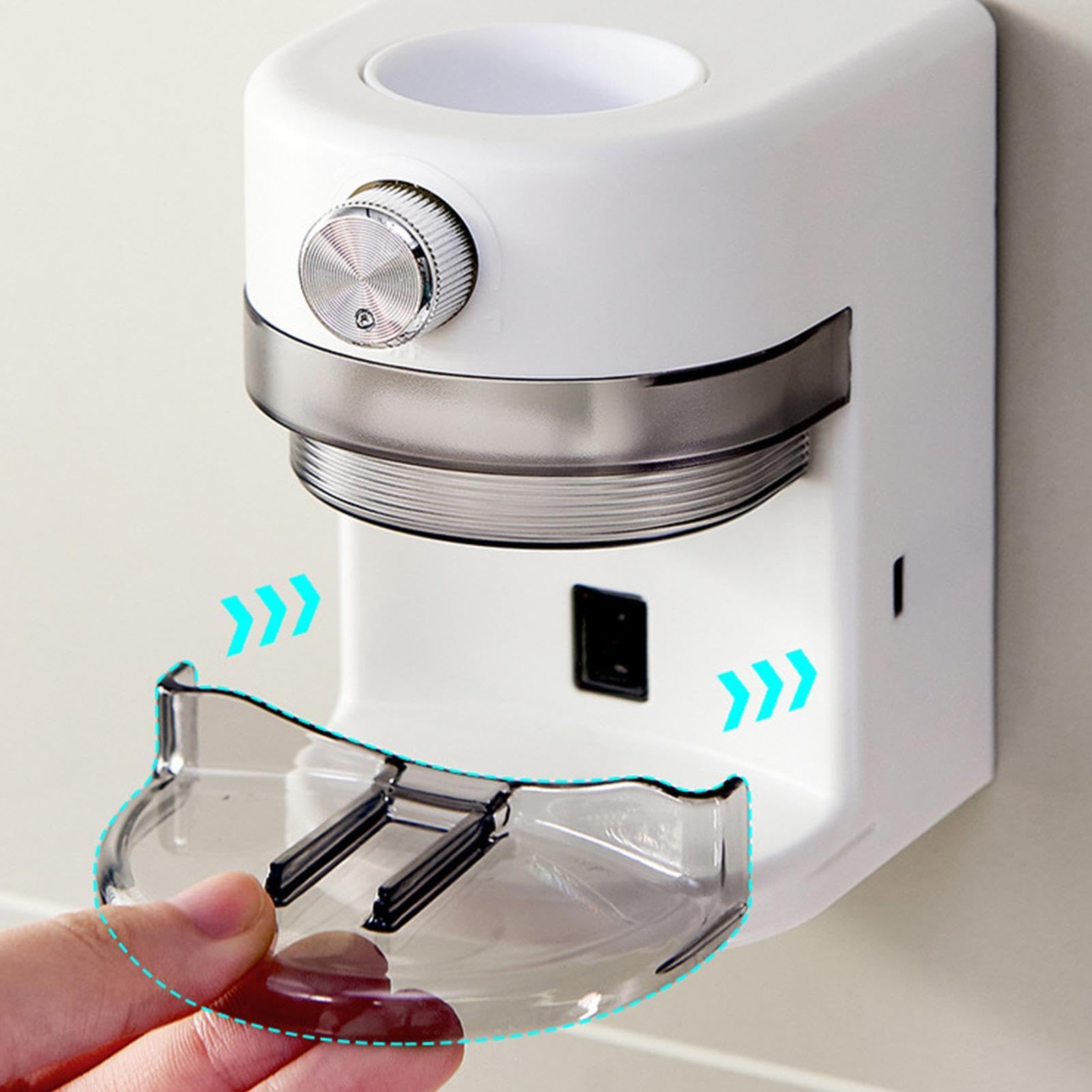 Exprimidor pasta Sin contacto, ajustable, montaje en pared | Soporte para cepillo con exprimidor pasta Para hogar, interior, baño, hotel y dormitorio
