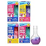Mr. Bubble Kids Original Bath Bomb Potions - Colorful Fizzy Fun - Cool Foam and Bubble Science Beaker Bath Toys (Pack of 4)