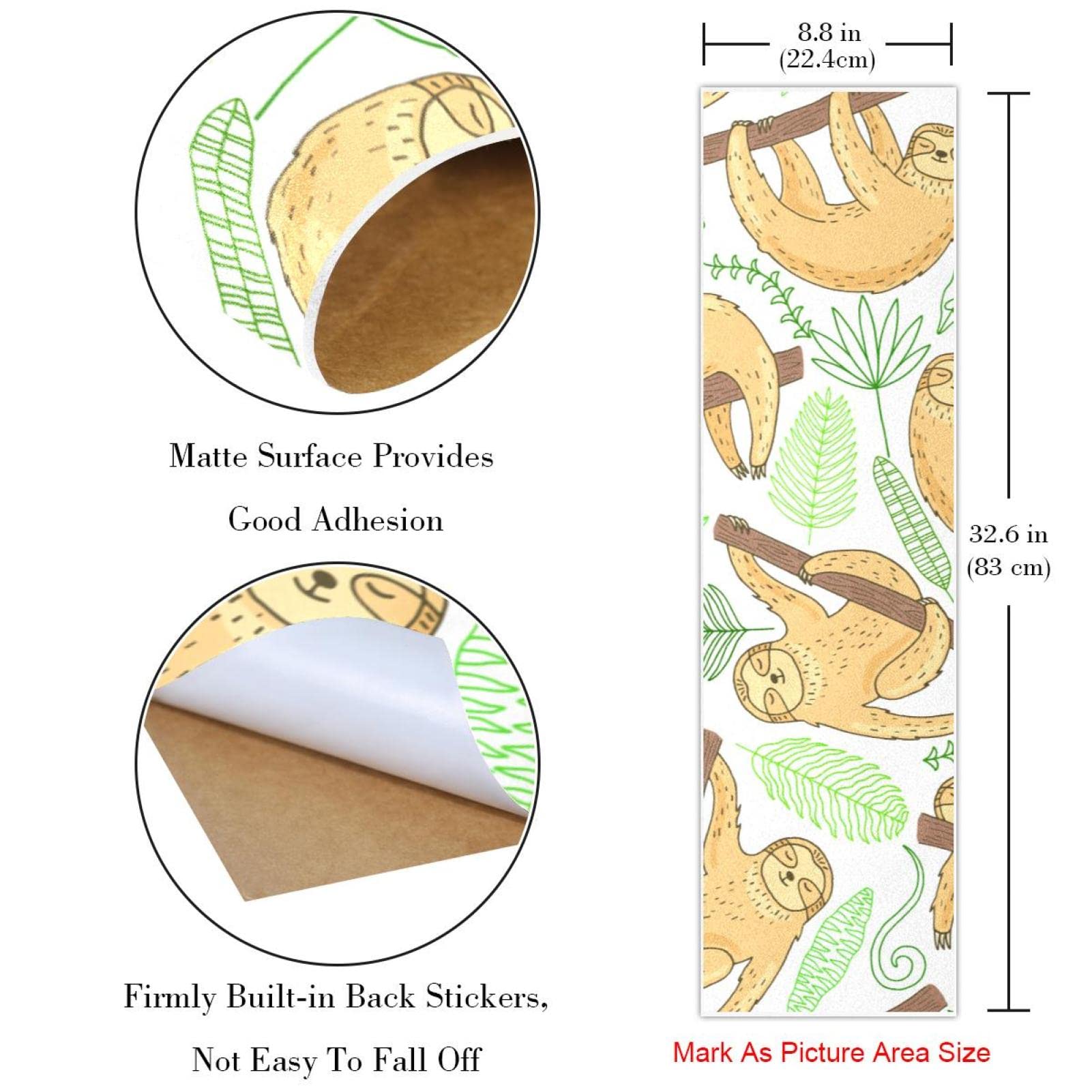 Lot de 2 feuilles de papier abrasif pour planche de skateboard et longboard Motif paresseux