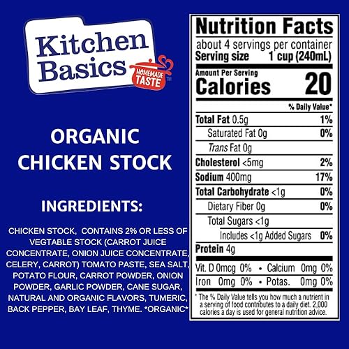 Miniatura 2 de Kitchen Basics - Caldo de pollo orgánico de rango libre 32 onzas líquidas