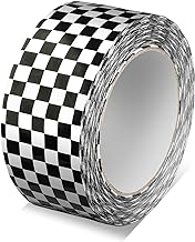 MTLEE Checkered Flag Tape Checkered Duct Race Car Printed 1.88 Inches 100 Yards DIY Crafts Buffalo Tape Single Roll for Scrapbooking DIY Crafts Box Decoration - Buy now
