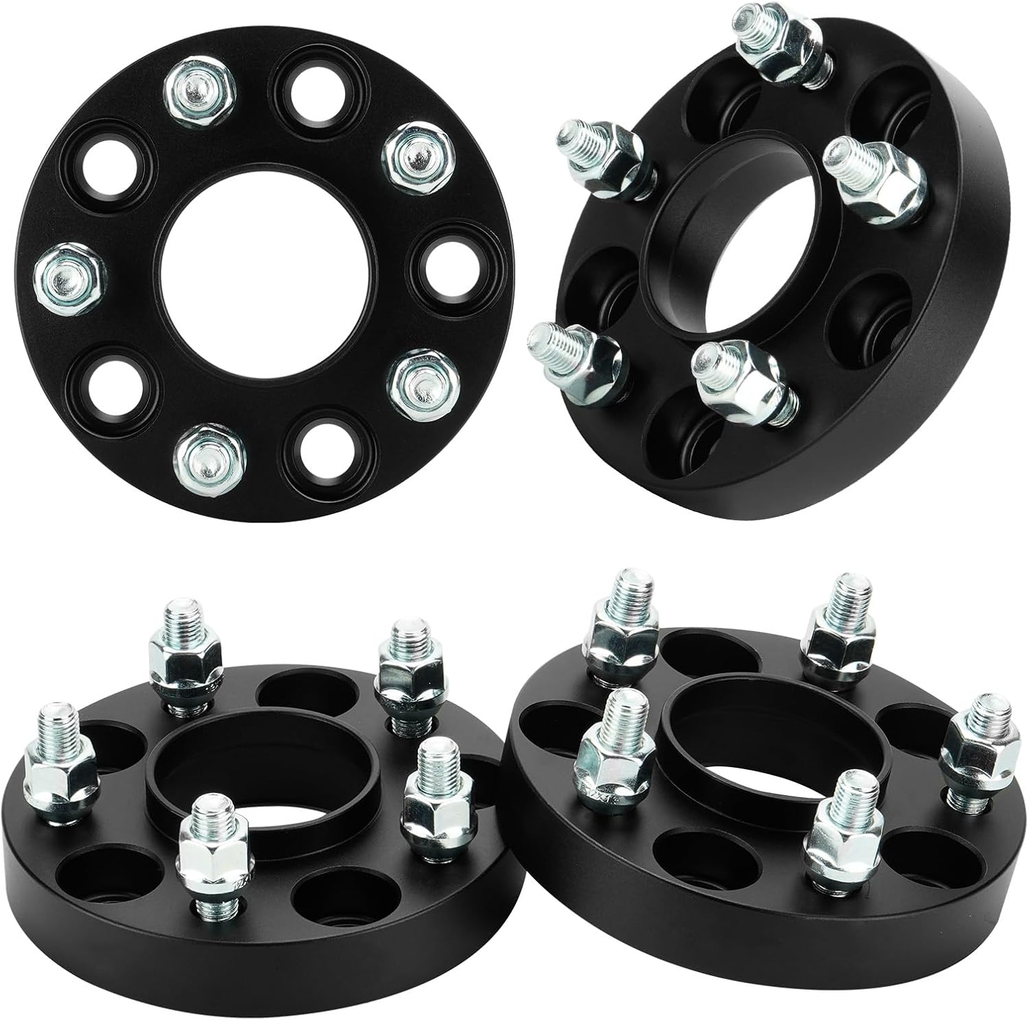 Aeagle 5x4.5 Hubcentric Wheel Adapters 1", M12x1.5 Studs 67.1mm Bore Forged 5 Lug 5x114.3mm Wheel Spacers for Coupe 2015-2016 Genesis 4PCS