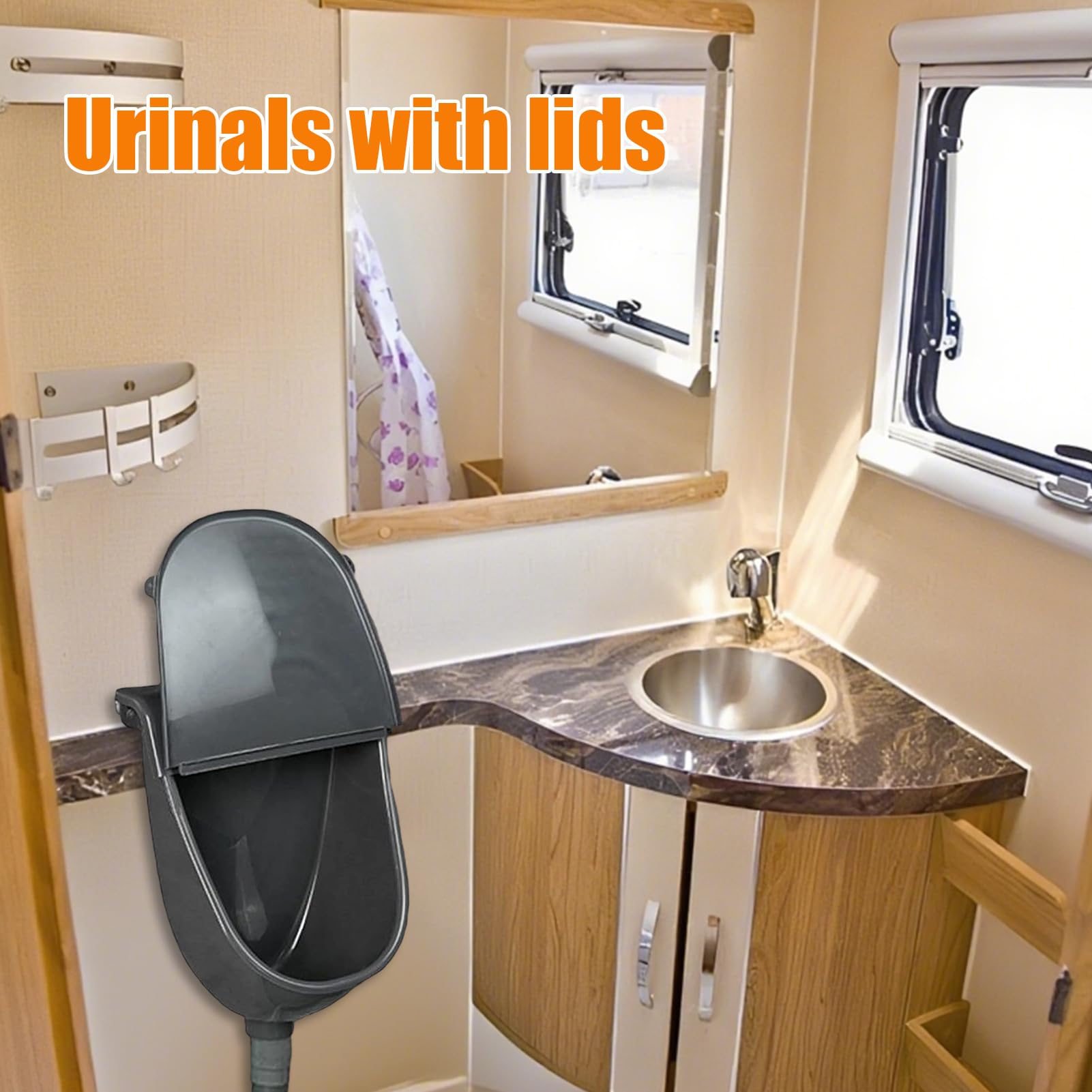 Urinario Portátil Para Hombres, Urinario De Pared, Inodoro De Compostaje Sin Agua, Separador De Con Tapa Para Baño, Garaje, Autocaravana, Dormitorio, Niño, Jardín.